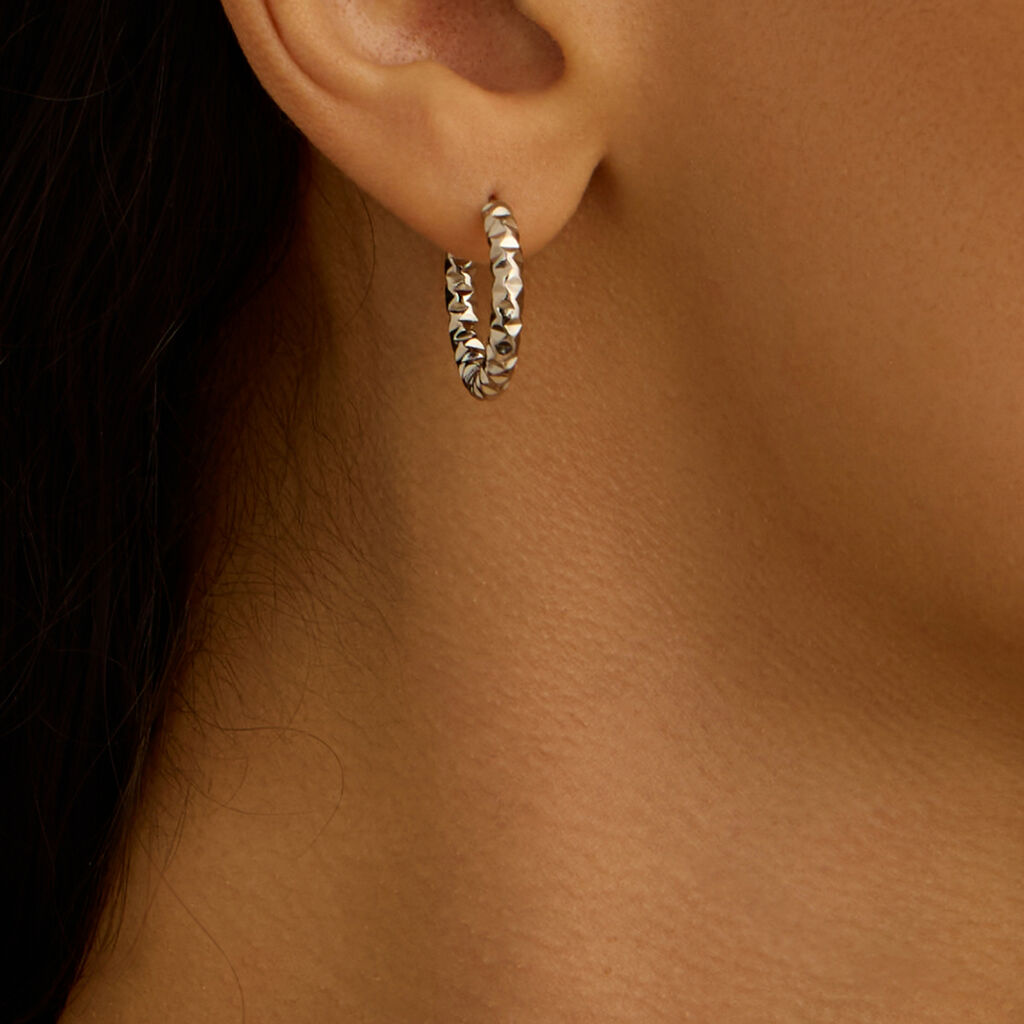 Orecchini A Cerchio Moonlight Acciaio