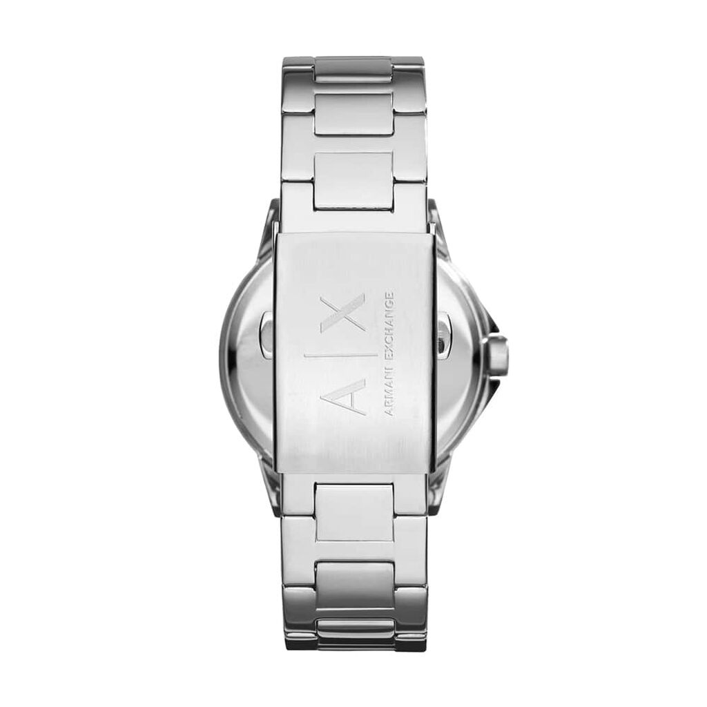 Armani Exchange orologio 3h silver con logo sul bracciale e quadrante silver - Orologi Donna | Stroili