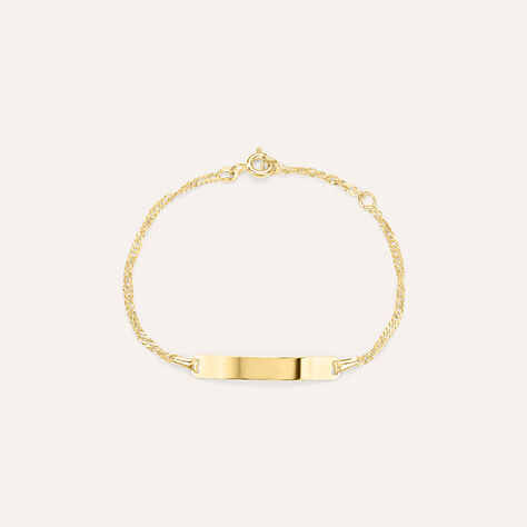 Bracciale Con Targhetta Religious Gold Oro Giallo - Bracciali Bambino | Stroili
