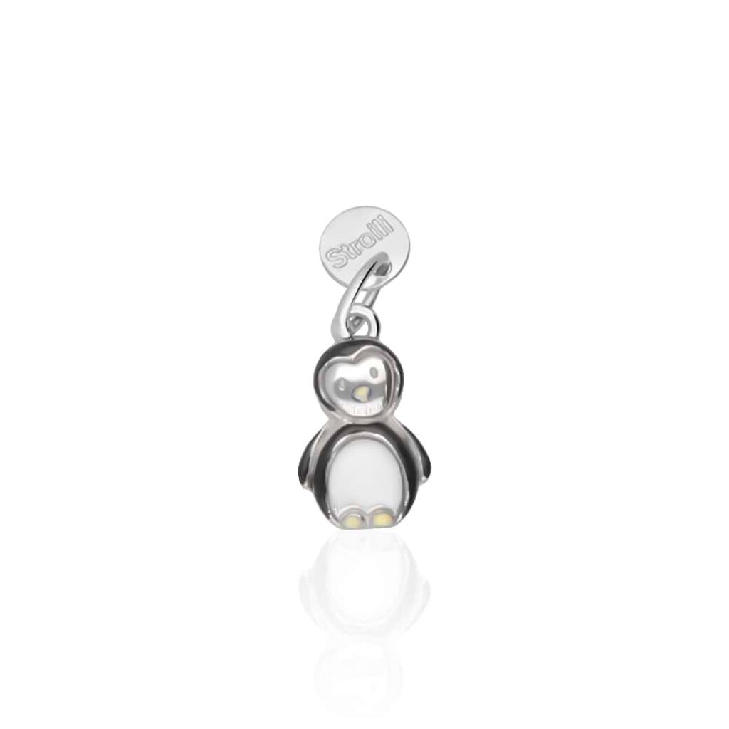 Charm in argento rodiato pinguino - Charms Donna | Stroili