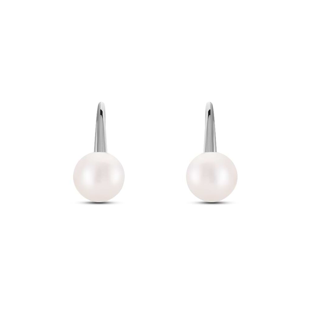 Orecchini Pendenti Gabrielle Oro Bianco Perla D'Acqua Dolce - Orecchini Pendenti Donna | Stroili