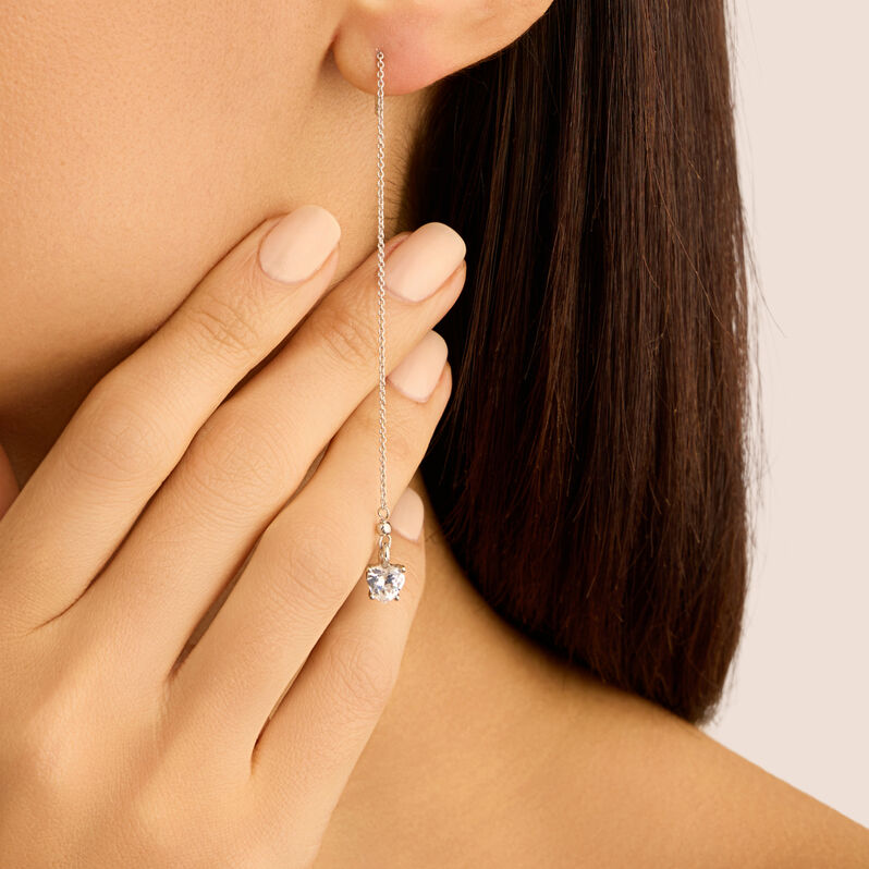 Mono Orecchino Pendente Punto Luce Silver Elegance Argento Rodiato Cubic Zirconia - Mono Orecchino Donna | Stroili