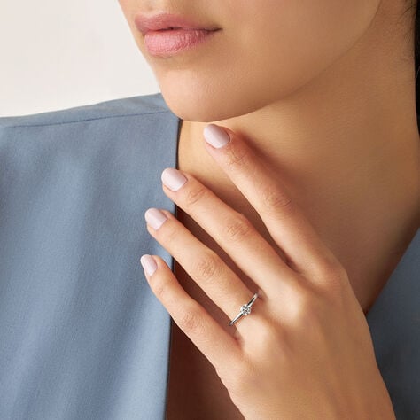 Anello Solitario Diamade Oro Bianco Diamante Lab-Grown - Anelli con Pietre Donna | Stroili