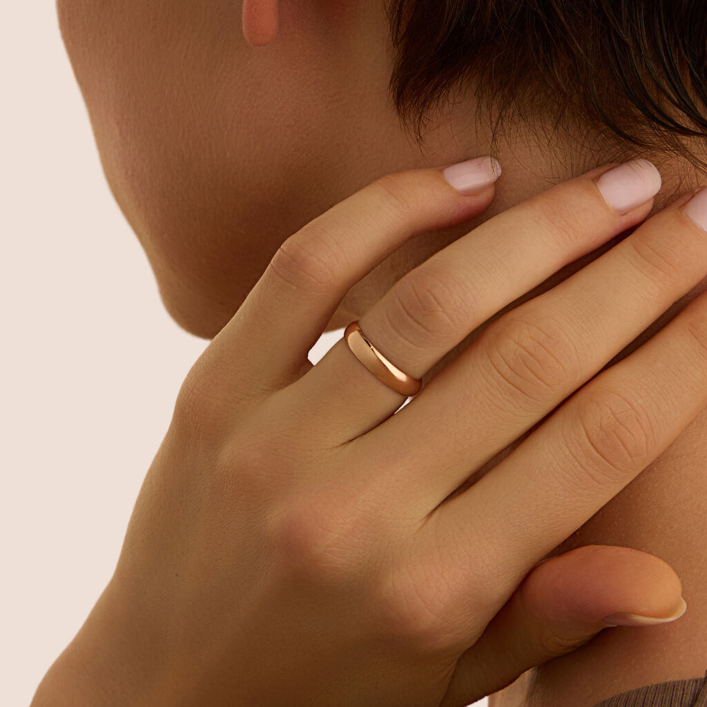 Fede Mantovana Leggera 4 mm Oro Rosa