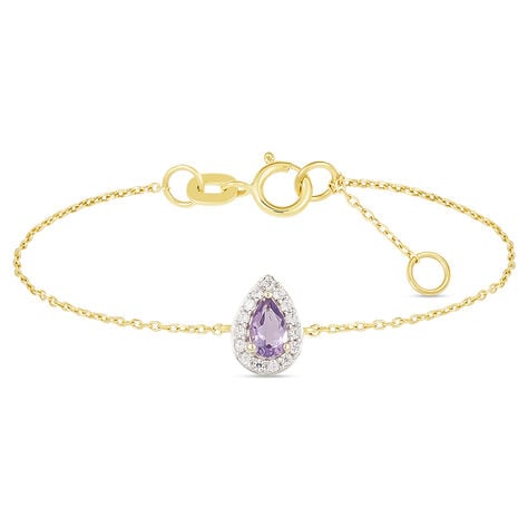 Bracciale Am&eacute;lie Oro Giallo Ametista Cubic Zirconia - Bracciali Donna | Stroili
