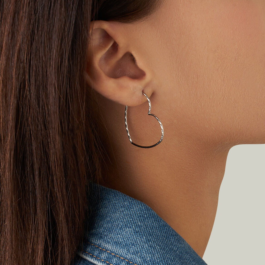 Orecchini A Cerchio Silver Collection Argento Rodiato