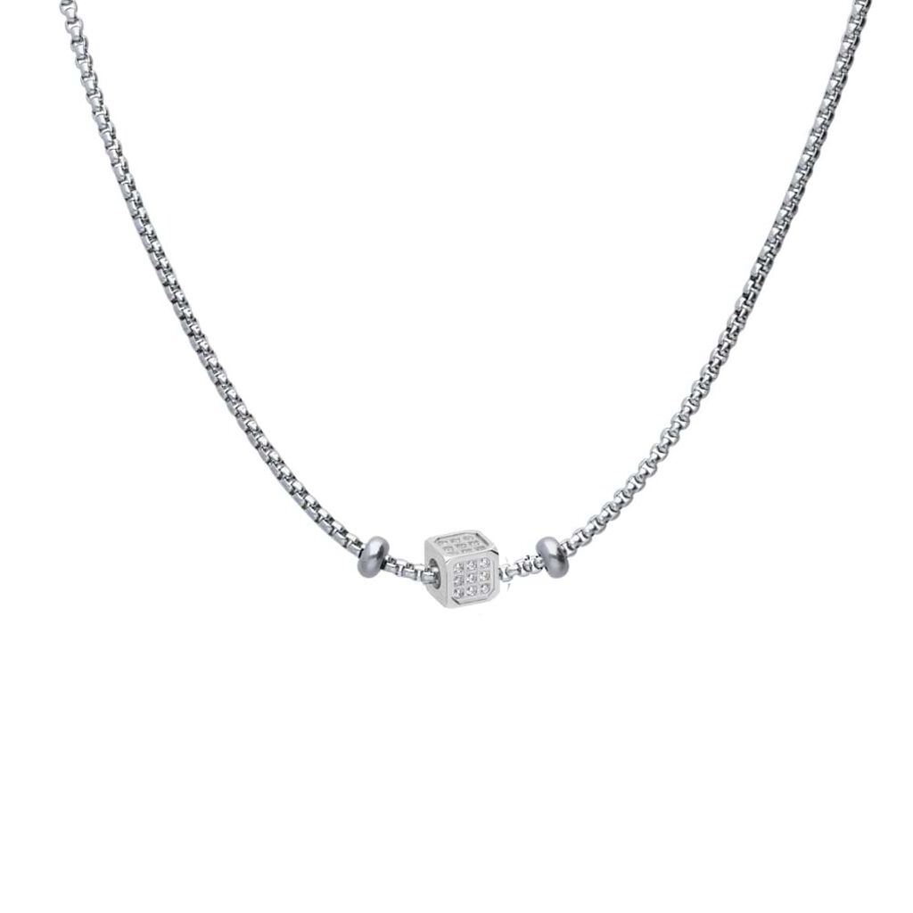 Bead Essential Code Acciaio Cristallo - Beads Uomo | Stroili
