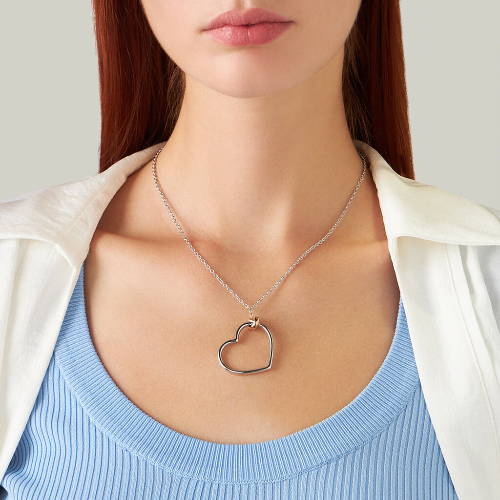 Collana Lady Code Acciaio Bicolore Bianco / Rosa - Collane Donna | Stroili