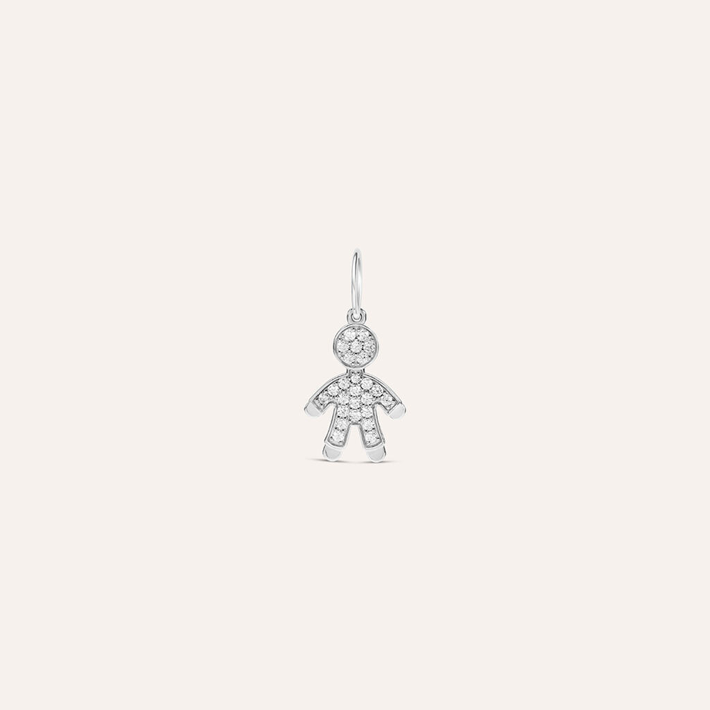 Pendente Love Beats Argento Rodiato Cubic Zirconia