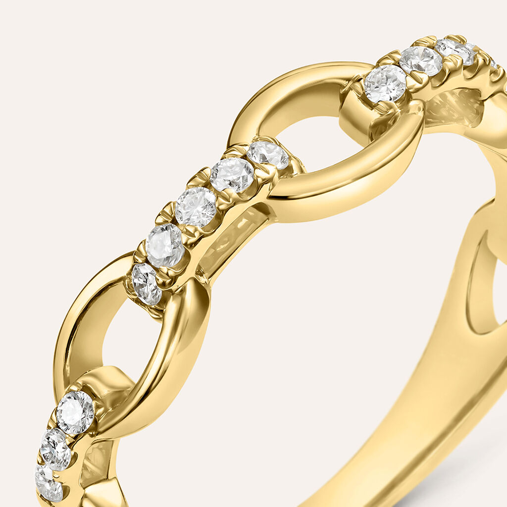 Anello Fantasia Diamade Glam Oro Giallo Diamante Lab-Grown - Anelli con Pietre Donna | Stroili