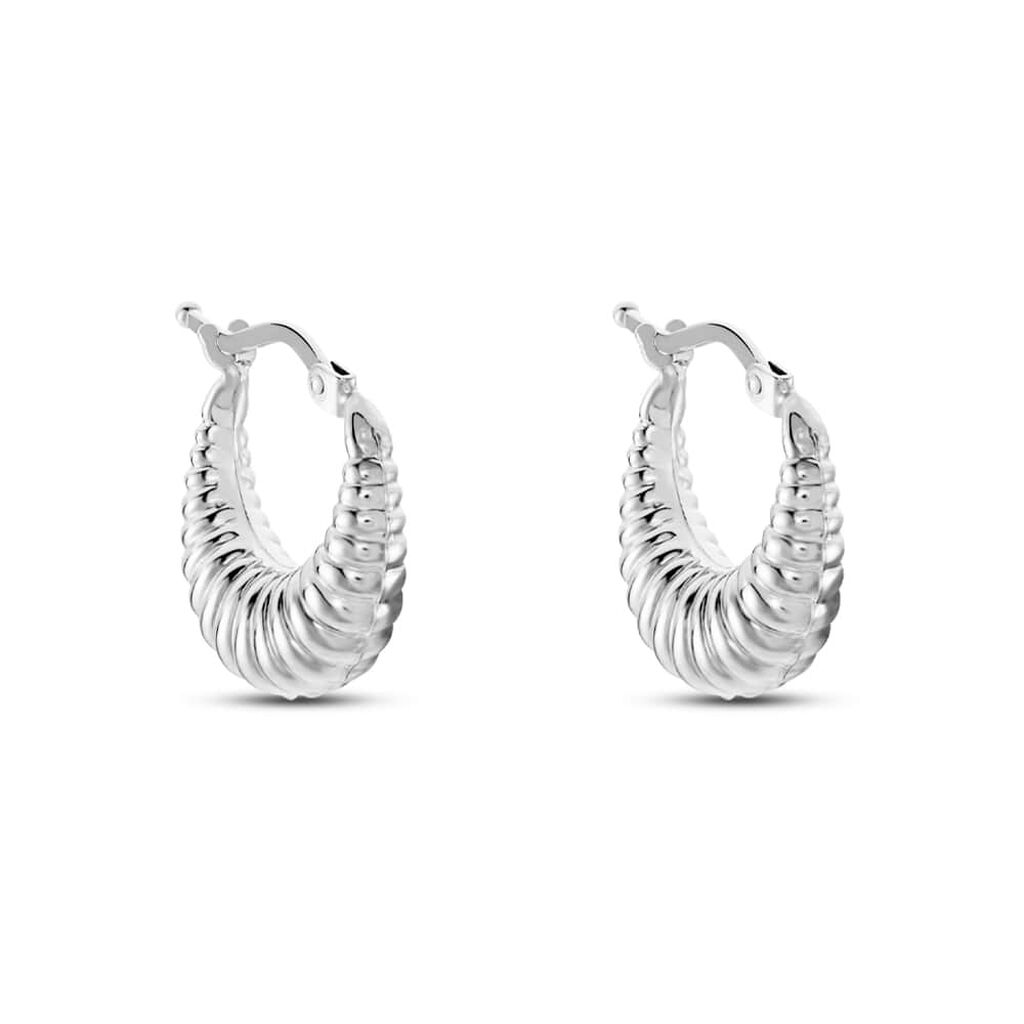 Orecchini A Cerchio Silver Collection Argento Rodiato - Orecchini a Cerchio Donna | Stroili