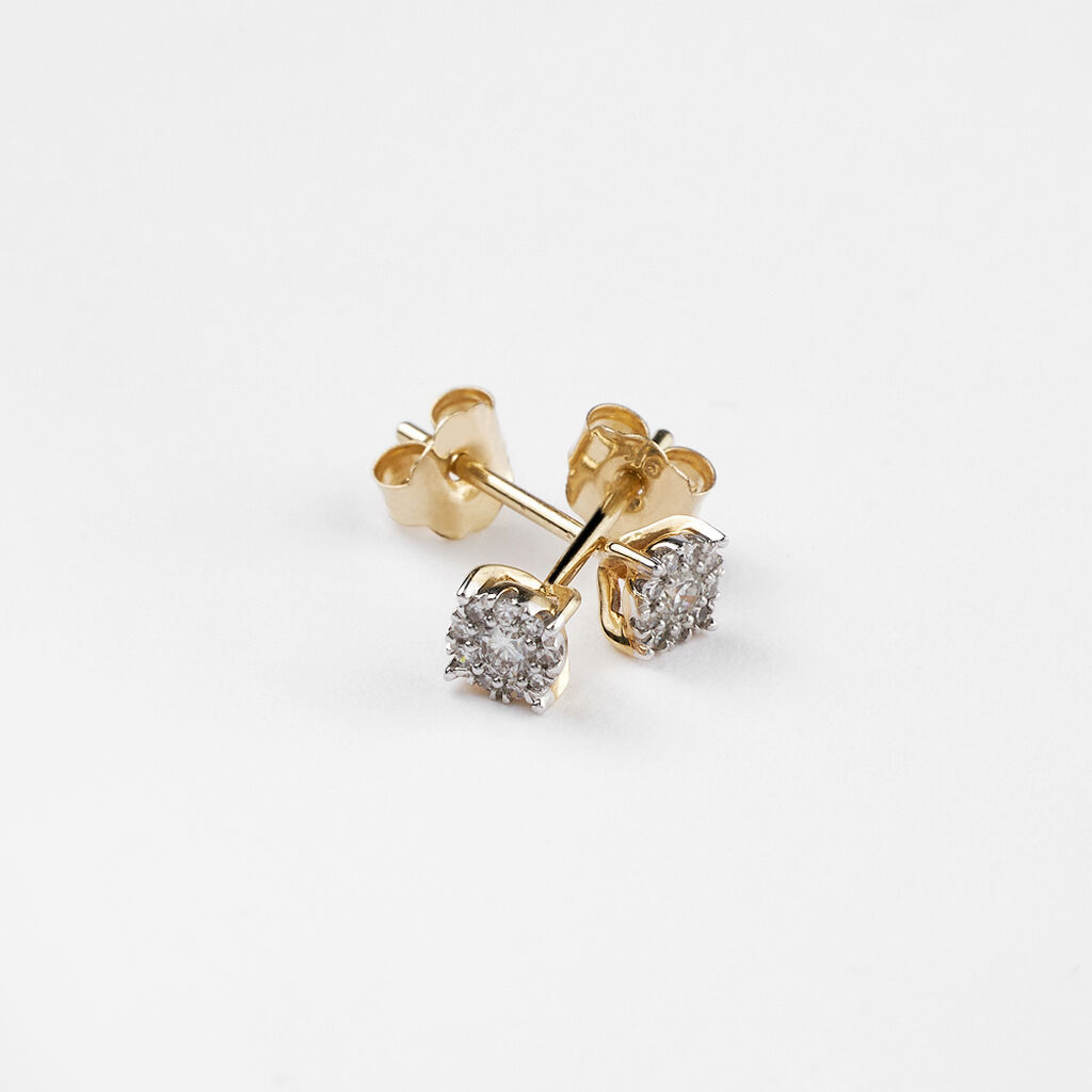 Orecchini Lobo Punto Luce Sophia Oro Giallo Diamante - Orecchini a Lobo Donna | Stroili