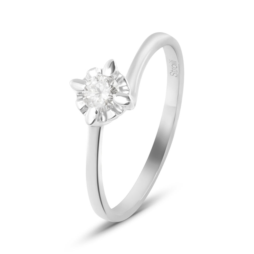 Anello Solitario Valentino Diamazing Oro Bianco Diamante