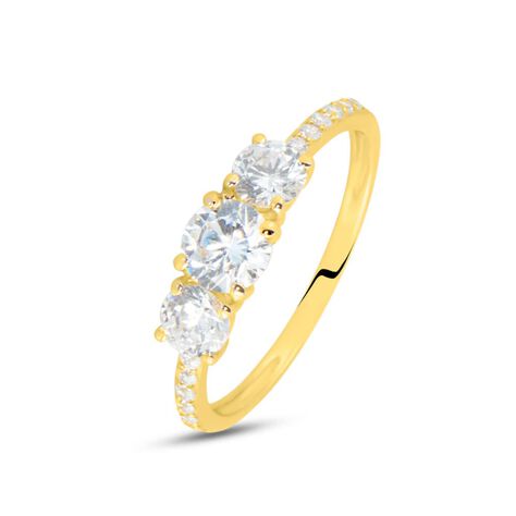 Anello Trilogy Claire Oro Giallo Cubic Zirconia - Anelli con Pietre Donna | Stroili