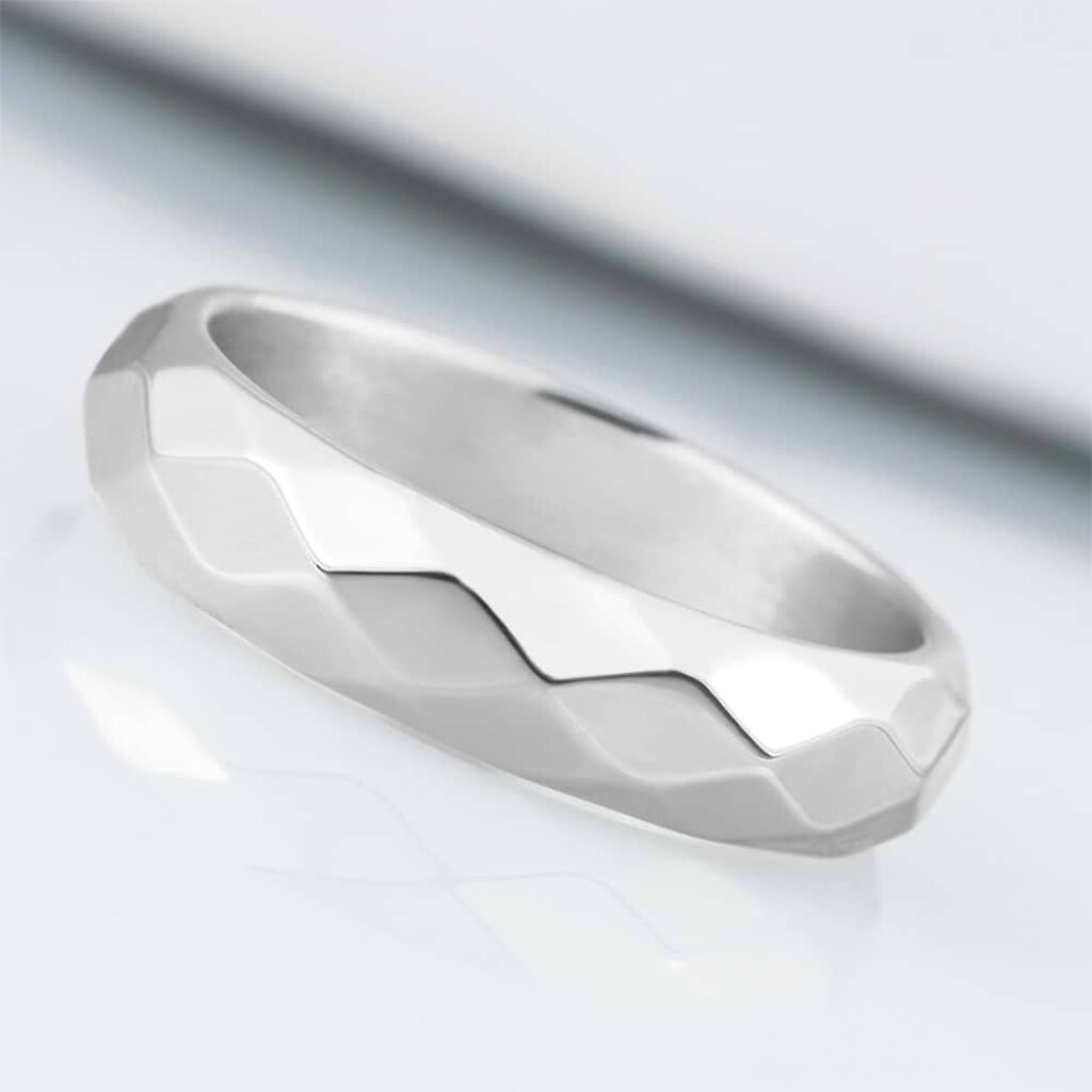 Anello a Fascia Lady Code Acciaio Bicolore Diamantato - Anelli Moderni Donna | Stroili