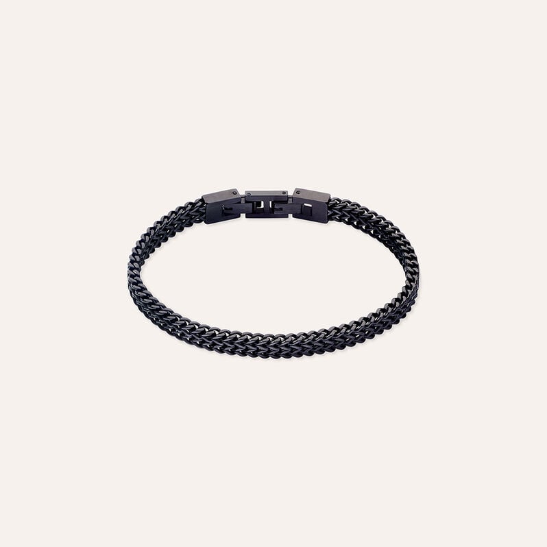Bracciale Catena Man Code Acciaio Nero - Bracciali Uomo | Stroili