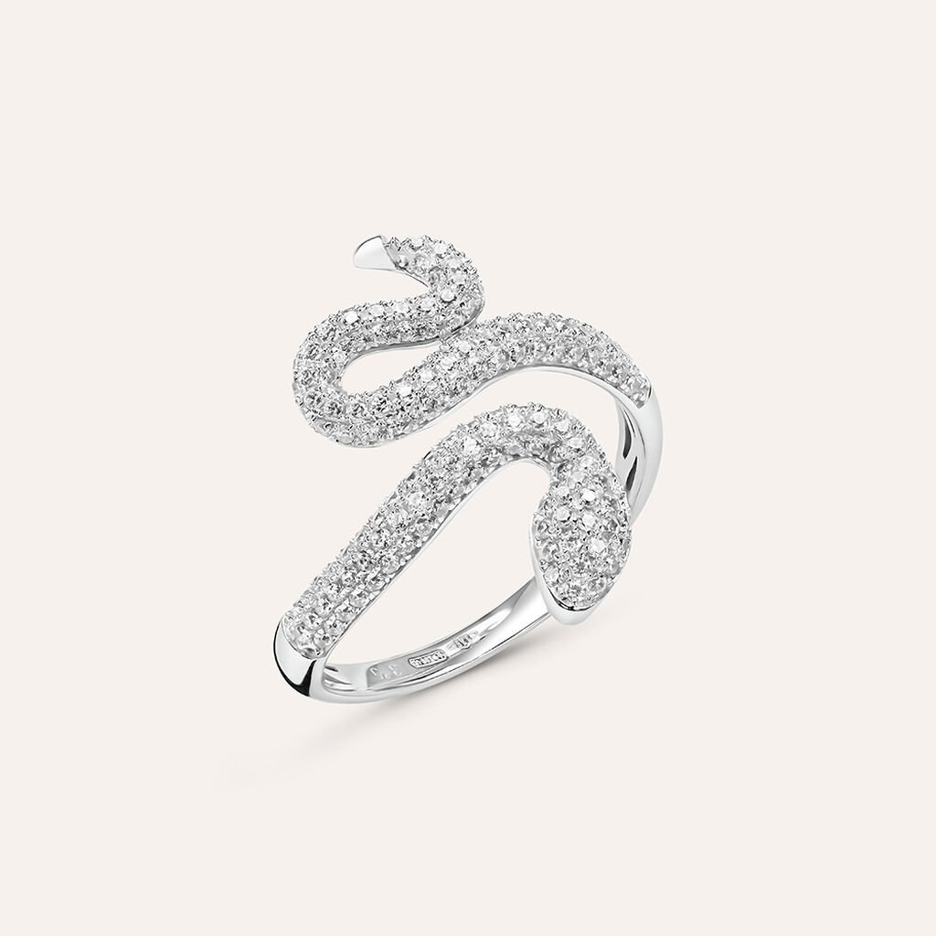 Anello Fantasia Claire Oro Bianco Cubic Zirconia