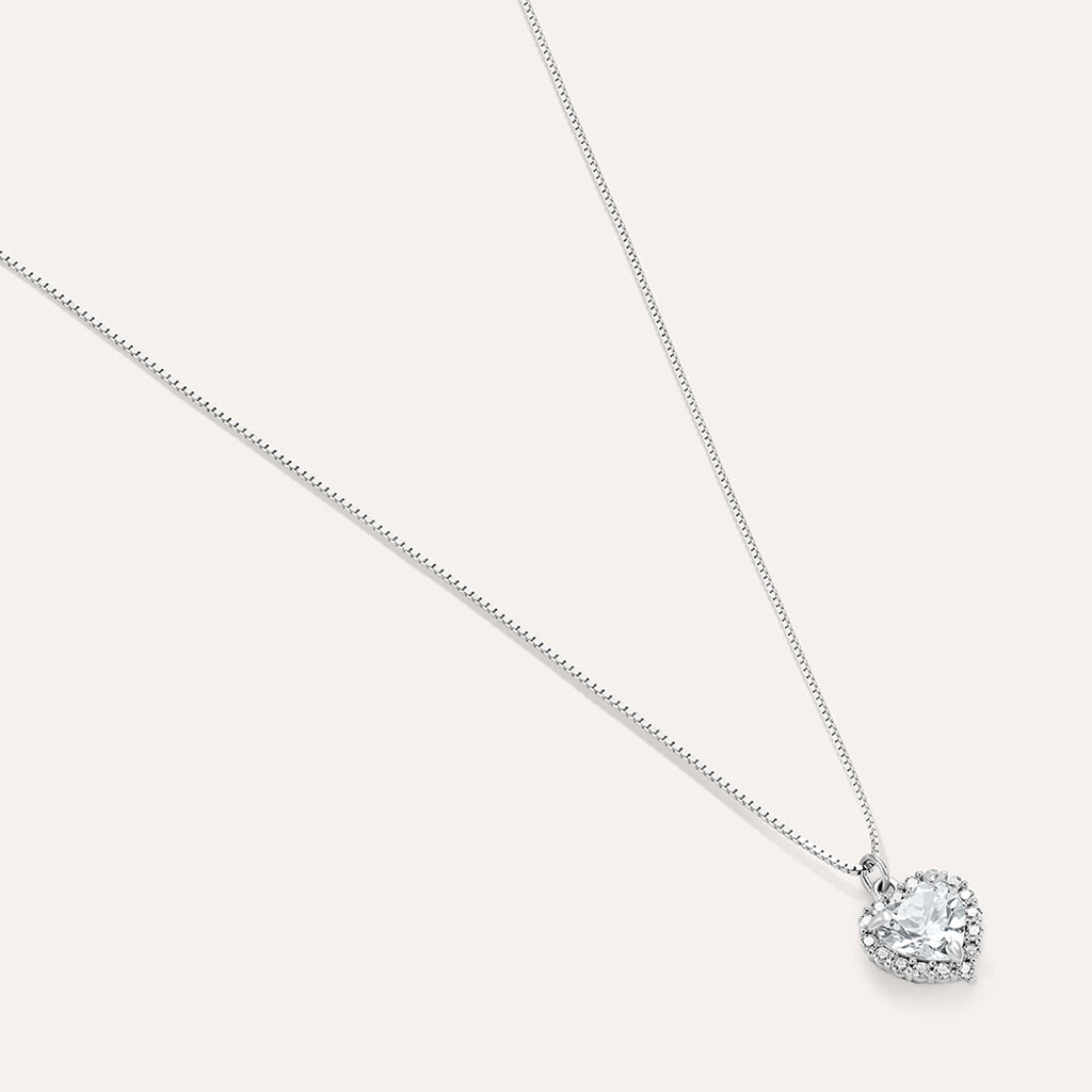 Collana Punto Luce Claire Oro Bianco Cubic Zirconia