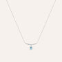 Collana Amélie Oro Bianco Topazio Cubic Zirconia