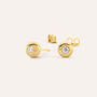 Orecchini Lobo Desideria Argento Nobile Dorato Cubic Zirconia