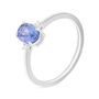 Anello Solitario Jasmine Oro Bianco Tanzanite Diamante
