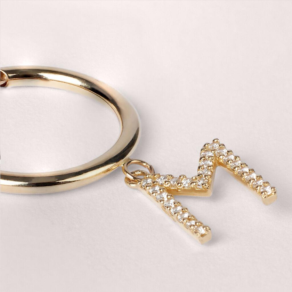 Mono Orecchino A Cerchio Toujours Oro Giallo Cubic Zirconia