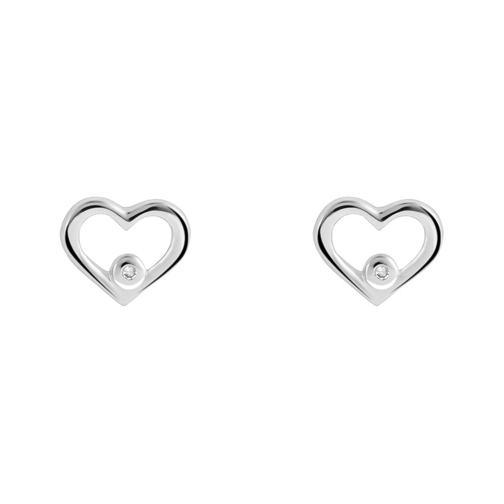 Orecchini Lobo Sophia Oro Bianco Diamante - Orecchini a Lobo Donna | Stroili