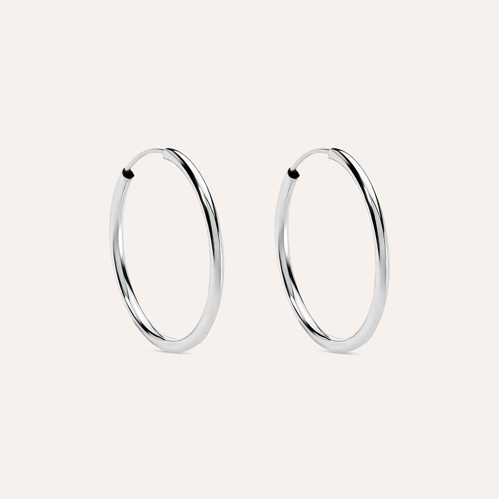 Orecchini A Cerchio Toujours Oro Bianco