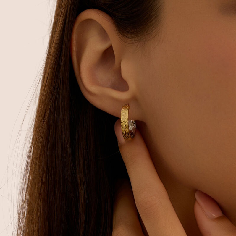 Orecchini A Cerchio Toujours Oro Bicolore - Orecchini a Cerchio Donna | Stroili