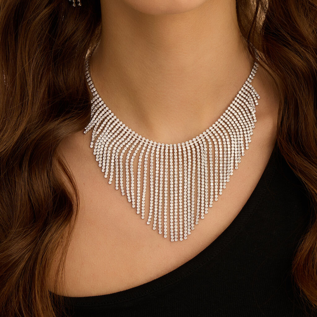 Collana Romantic Shine Metallo Cristallo