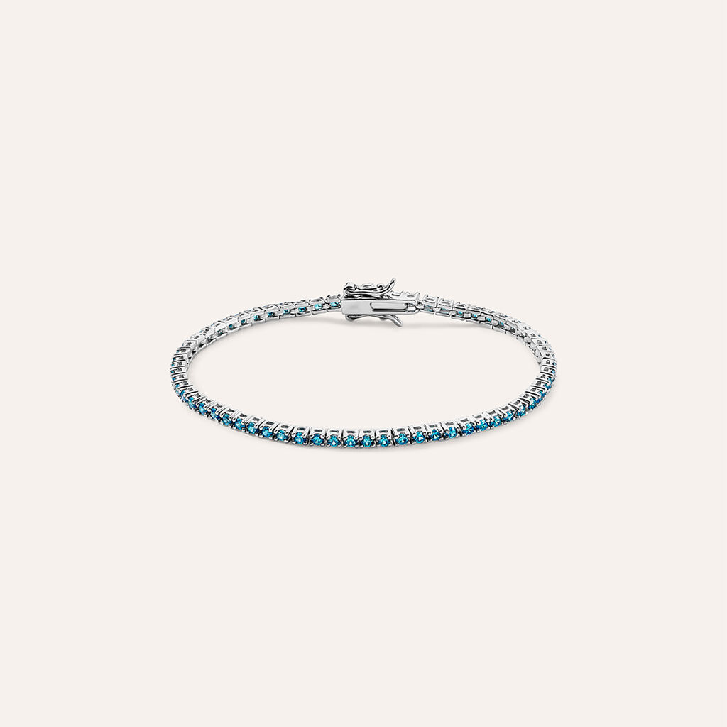 Bracciale Tennis Silver Rainbow Argento Rodiato Cubic Zirconia