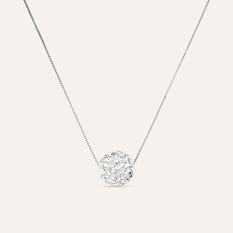 Collana Christelle Oro Bianco Cristallo - Collane Donna | Stroili