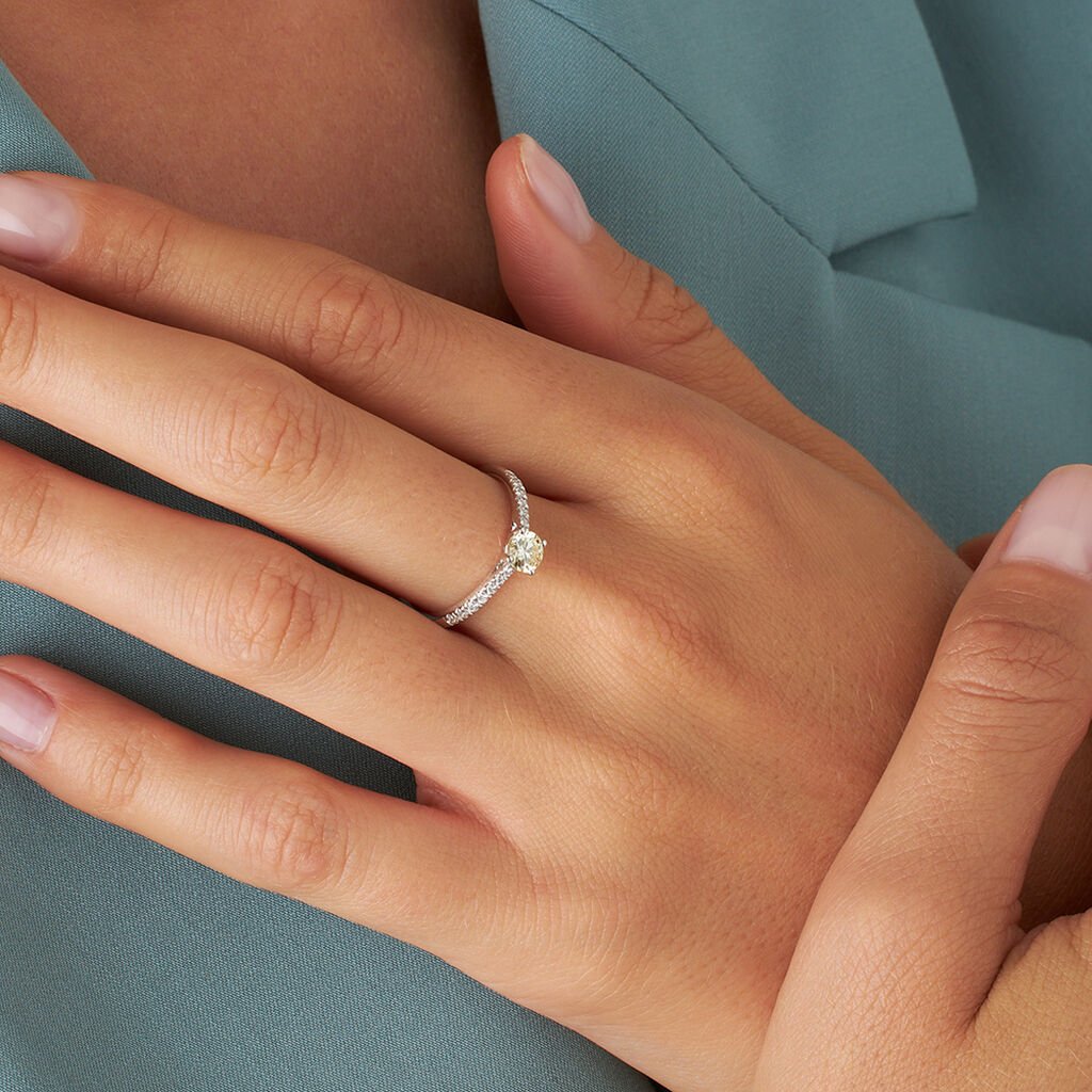 Anello Solitario Diamade Oro Bianco Diamante Lab-Grown - Anelli con Pietre Donna | Stroili