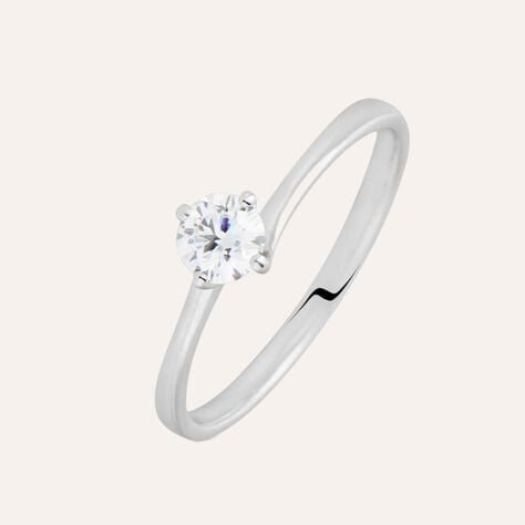 Anello Solitario Valentino Diamade Oro Bianco Diamante Lab-Grown - Anelli con Pietre Donna | Stroili