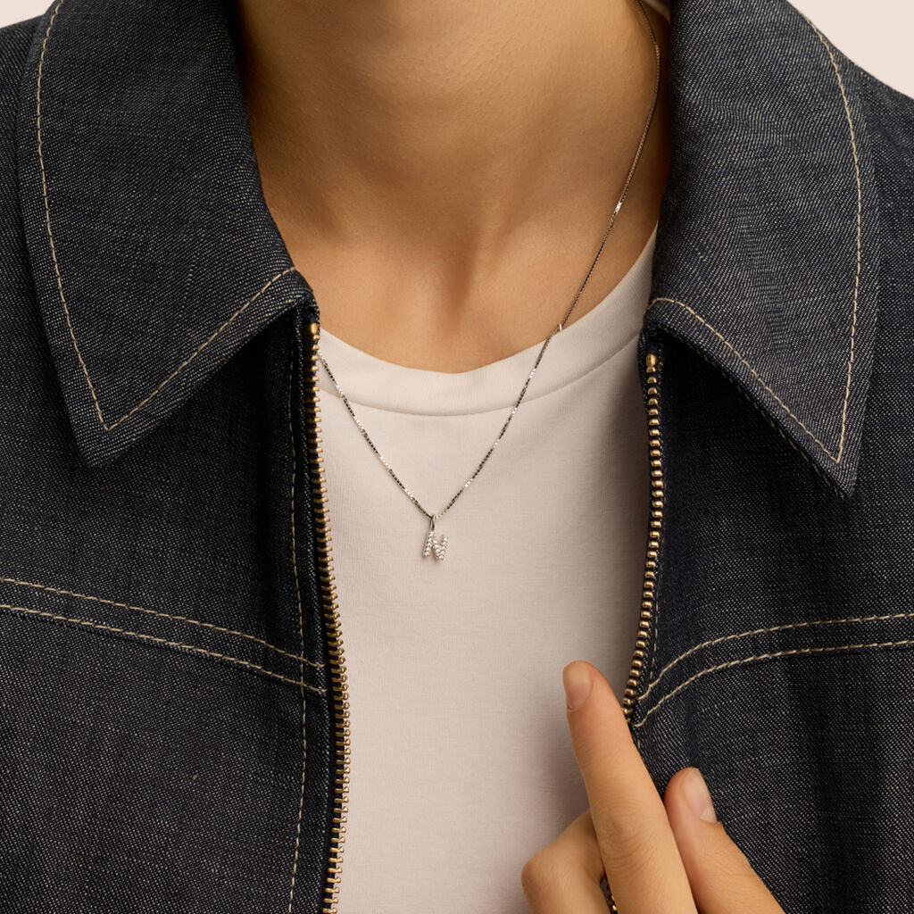 Pendente Love Beats Argento Rodiato Cubic Zirconia