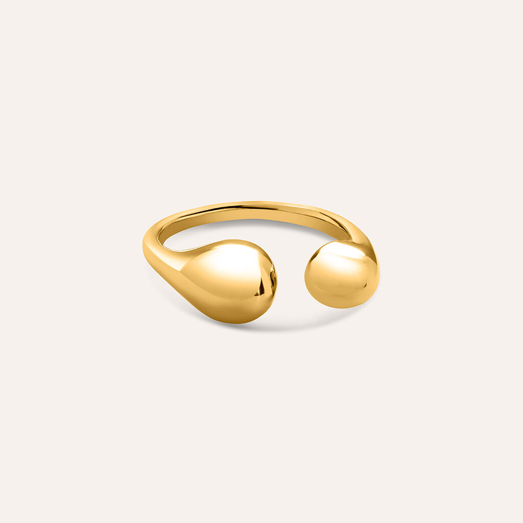 Anello Contrarie Lady Code Acciaio Dorato - Anelli Moderni Donna | Stroili