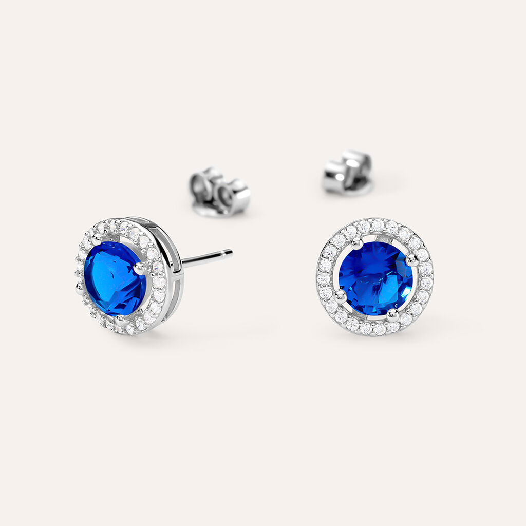 Orecchini Lobo Punto Luce Silver Rainbow Argento Rodiato Cubic Zirconia