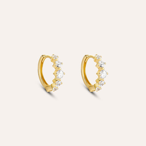 Orecchini A Cerchio Claire Oro Giallo Cubic Zirconia - Orecchini a Cerchio Donna | Stroili