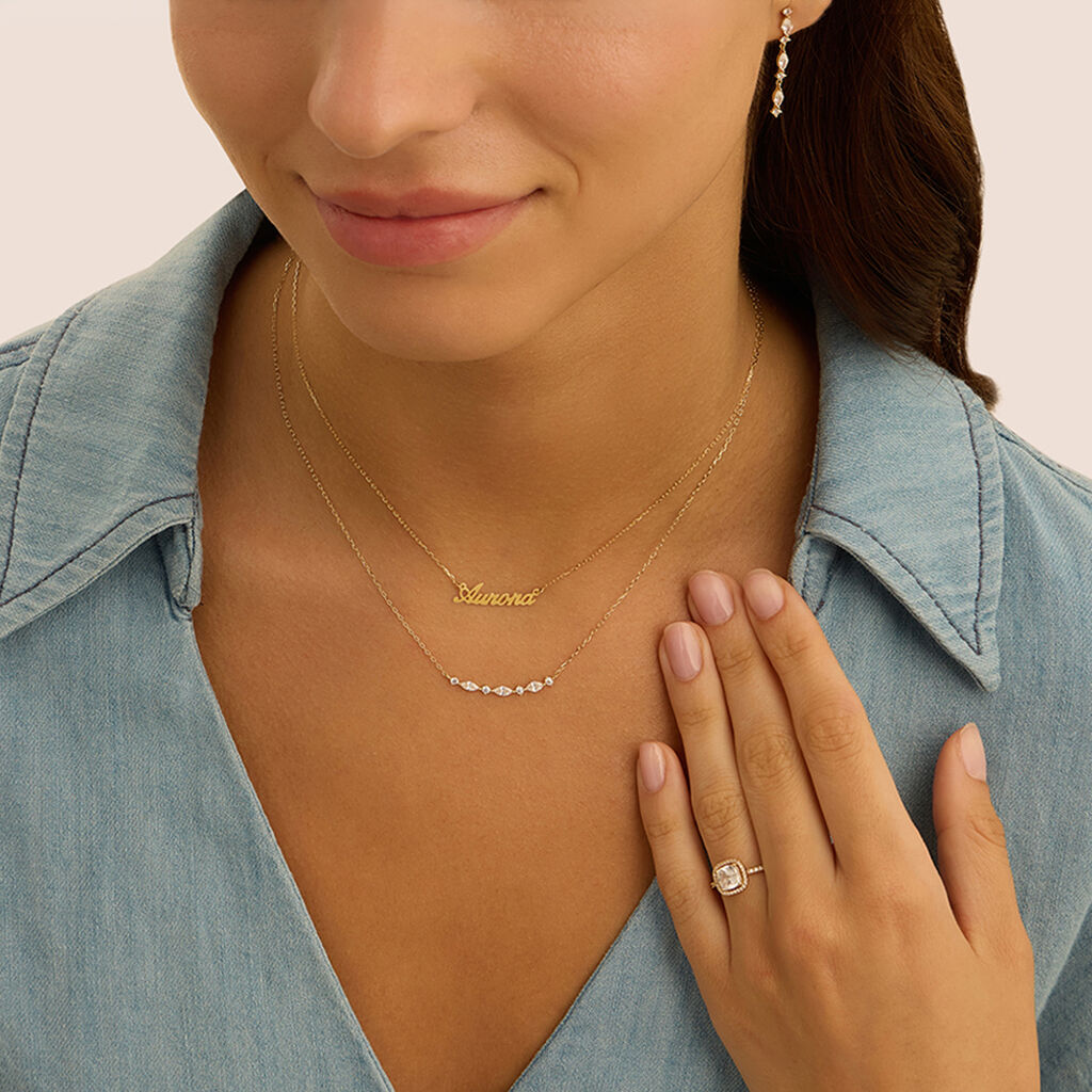 Orecchini Pendenti Claire Oro Giallo Cubic Zirconia