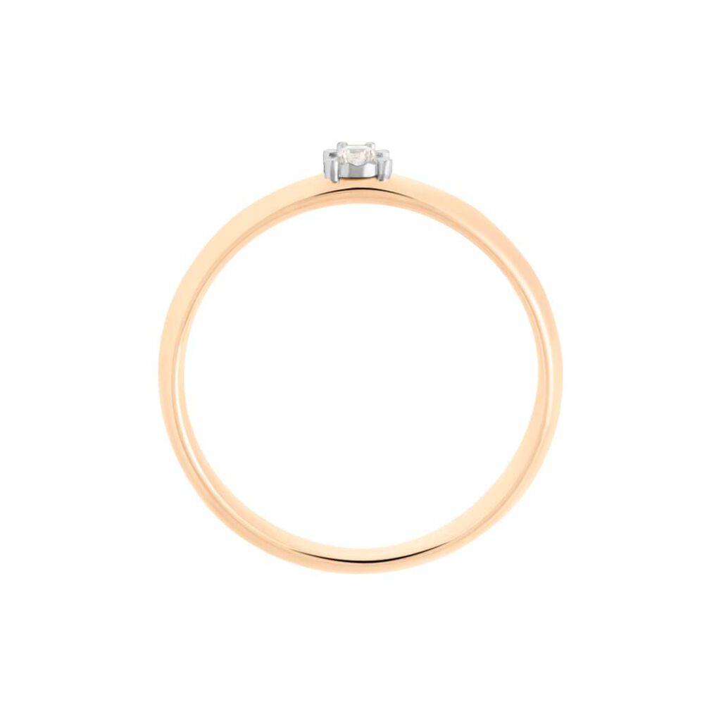 Fede Comoda 4 mm Oro Rosa Diamante - Anelli con Incisione Donna | Stroili