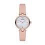 Emporio Armani orologio solotempo in acciaio gold rose con cinturino in pelle rosa e quadrante madreperla