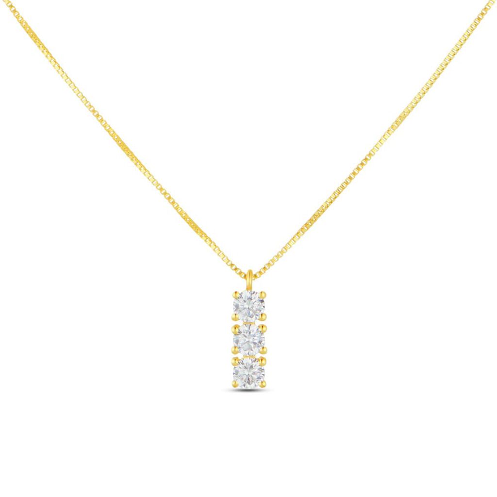 Collana Trilogy Claire Oro Giallo Cubic Zirconia - Collane Donna | Stroili