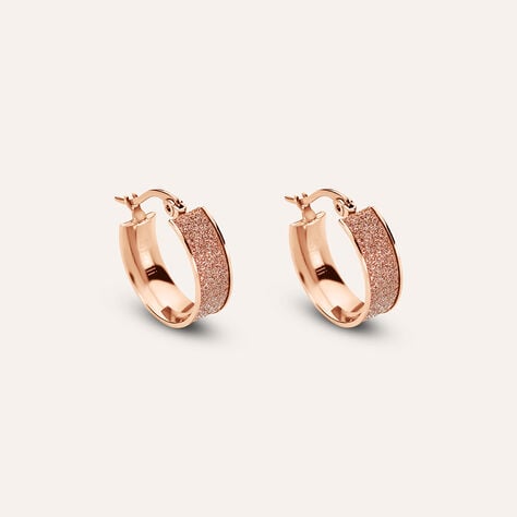 Orecchini A Cerchio Aura Acciaio Rosa - Orecchini a Cerchio Donna | Stroili