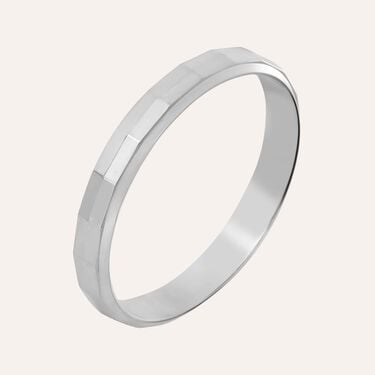 Fede Classica Diamantata 3 mm Oro Bianco Fede Classica Diamantata 3 mm Oro Bianco