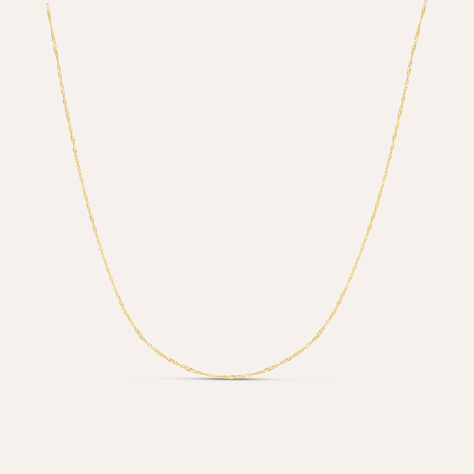 Collana vintage con catenina in oro giallo 9K con pendente girevole vi