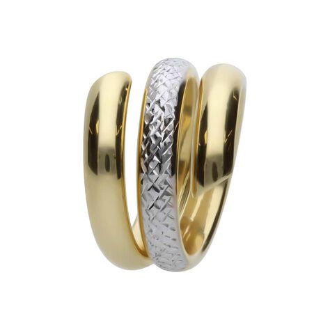 Anello Fascia Golden Lover Oro Bicolore - Anelli 18 Carati Donna | Stroili