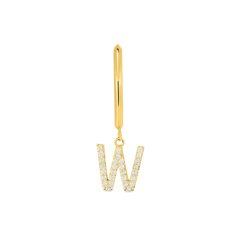 Mono Orecchino A Cerchio Toujours Oro Giallo Cubic Zirconia - Mono Orecchino Donna | Stroili