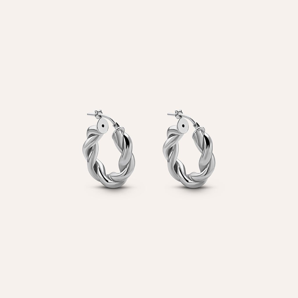 Orecchini A Cerchio Silver Collection Argento Rodiato - Gioielli Donna | Stroili
