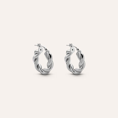 Orecchini A Cerchio Silver Collection Argento Rodiato - Gioielli Donna | Stroili