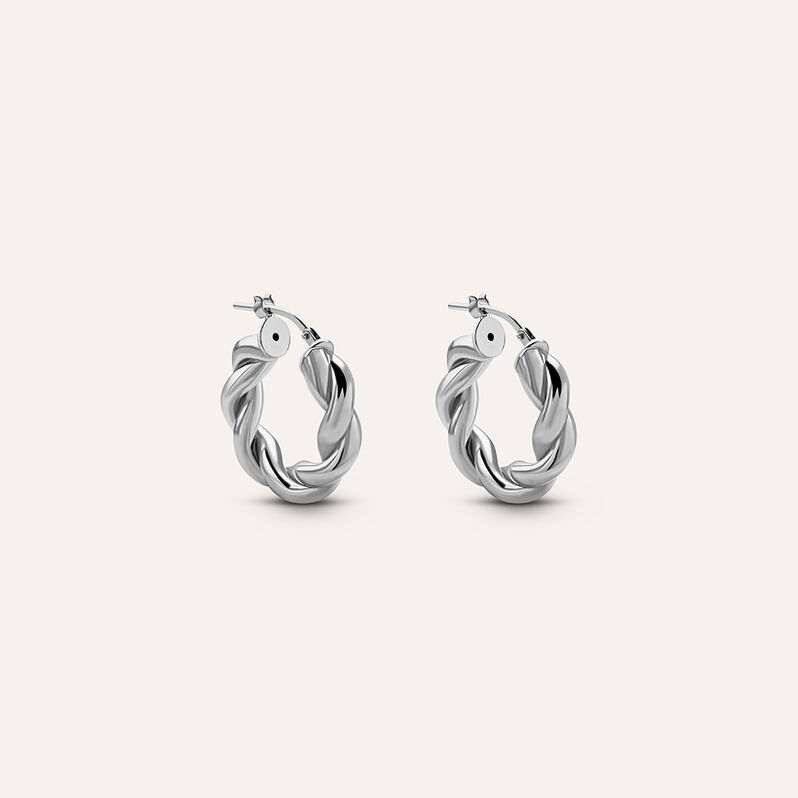 Orecchini A Cerchio Silver Collection Argento Rodiato - Gioielli Donna | Stroili